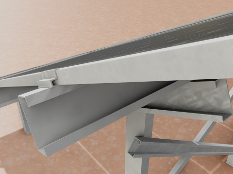 Low Poly Fixed System Solar Energy Pack 3D Модель