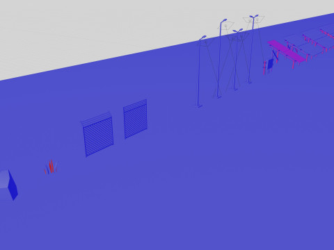 Low Poly Fixed System Solar Energy Pack 3D Модель