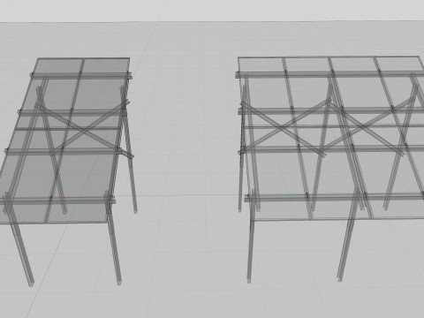 Low Poly Fixed System Solar Energy Pack 3D Модель