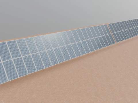 Low Poly Double Row Tracker System Pack 3D Model