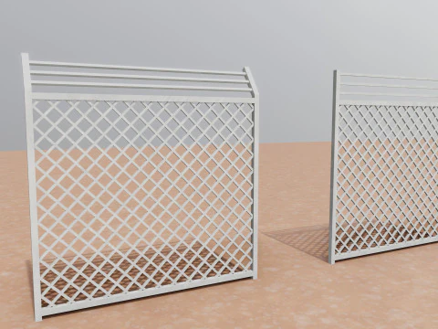 Low Poly Double Row Tracker System Pack 3D Model