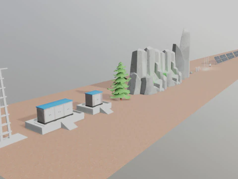 Low Poly Double Row Tracker System Pack 3D Model