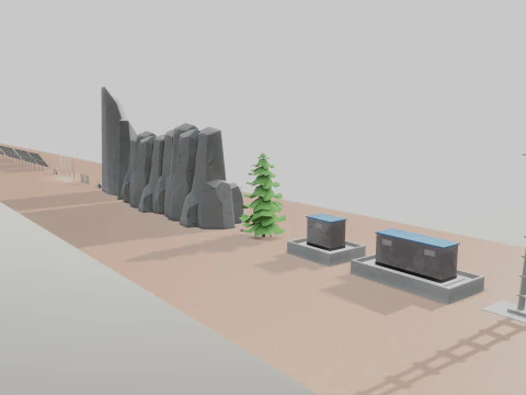 Low Poly Double Row Tracker System Pack 3D Model