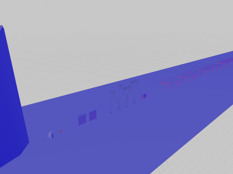 Low Poly Double Row Tracker System Pack 3D 模型