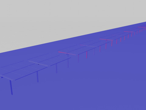 Low Poly Double Row Tracker System Pack 3D 模型