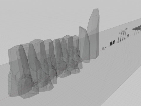 Low Poly Double Row Tracker System Pack 3D 模型