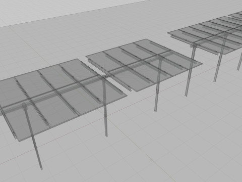 Low Poly Double Row Tracker System Pack 3D 模型