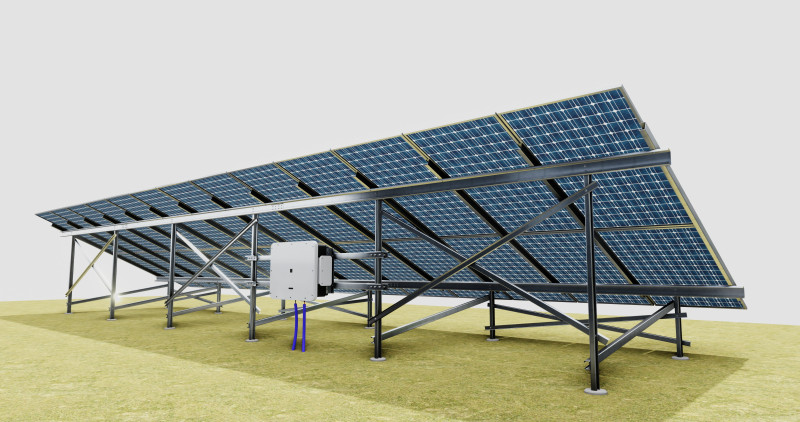 Solar Energy Construction 2x13 Table Vertical Purlin 3D Model .c4d .max .obj .3ds .fbx .stl .blend