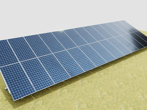 Solar Energy Construction 2x13 Table Vertical Purlin 3D Model
