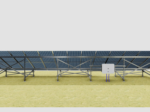 Solar Energy Construction 2x13 Table Vertical Purlin 3D Model