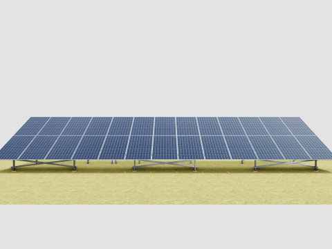 Solar Energy Construction 2x13 Table Vertical Purlin 3D Model