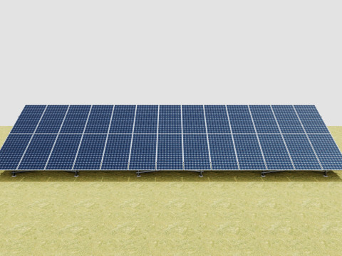 Solar Energy Construction 2x13 Table Vertical Purlin 3D Model