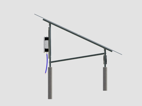 Solar Energy Construction 2x13 Table Vertical Purlin 3D Model