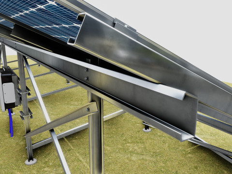 Solar Energy Construction 2x13 Table Vertical Purlin 3D Model