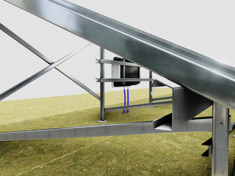 Solar Energy Construction 2x13 Table Vertical Purlin 3D Model
