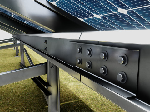 Solar Energy Construction 2x13 Table Vertical Purlin 3D Model