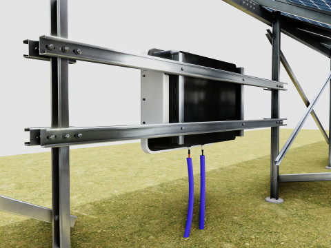 Solar Energy Construction 2x13 Table Vertical Purlin 3D Model