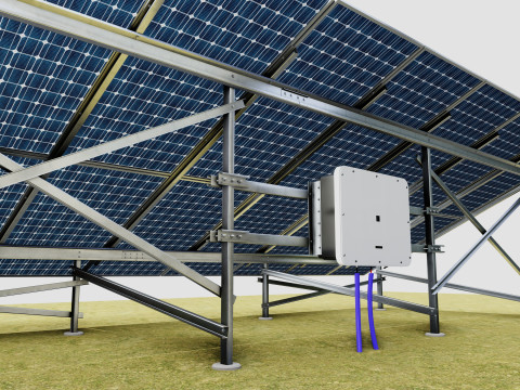 Solar Energy Construction 2x13 Table Vertical Purlin 3D Model