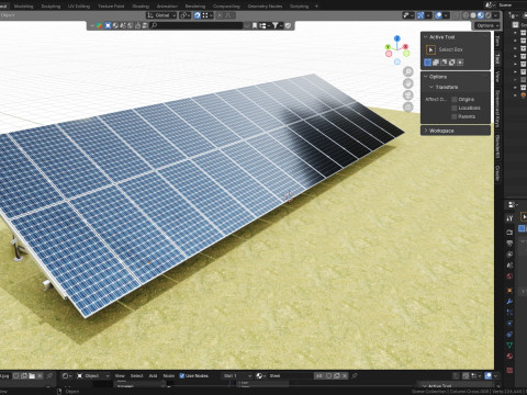 Solar Energy Construction 2x13 Table Vertical Purlin 3D Model