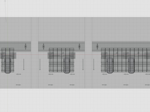 Low Poly Solar Carport Type-1 Pack 3D 模型