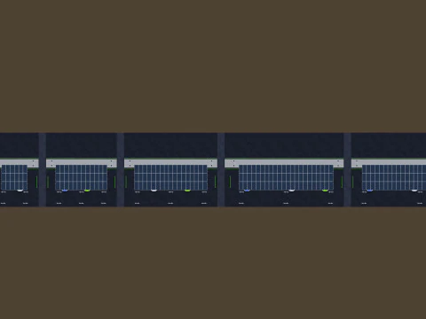 Low Poly Solar Carport Type-2 Pack 3D Model
