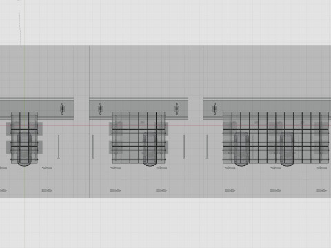 Low Poly Solar Carport Type-2 Pack Model 3D