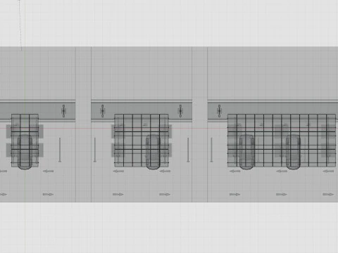 Low Poly Solar Carport Type-2 Pack 3D Model