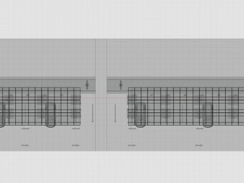 Low Poly Solar Carport Type-2 Pack 3D Model