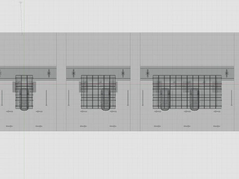 Low Poly Solar Carport Type-3 Pack 3D Model