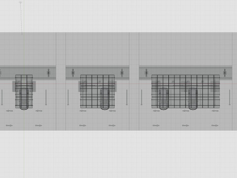Low Poly Solar Carport Type-4 Pack Model 3D