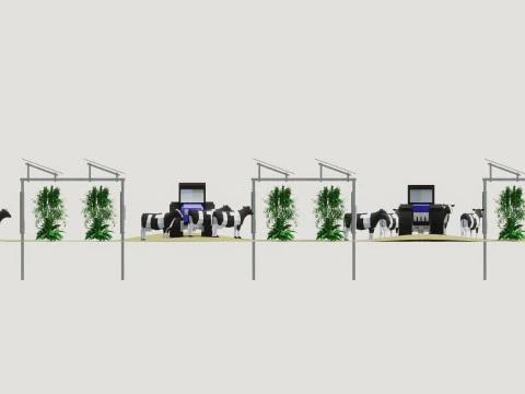 Lowpoly Agricultural Solar Energy Systems Type-1 3D Model