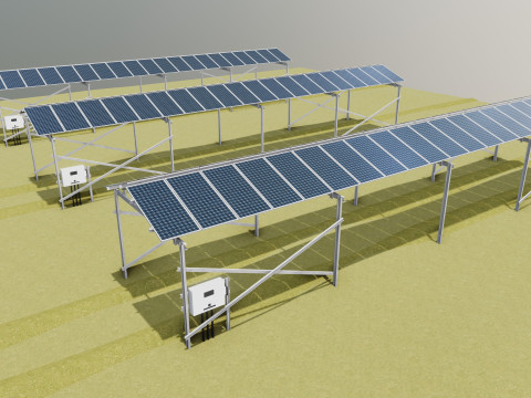 Lowpoly Agricultural Solar Energy Systems Type-2 3D 模型