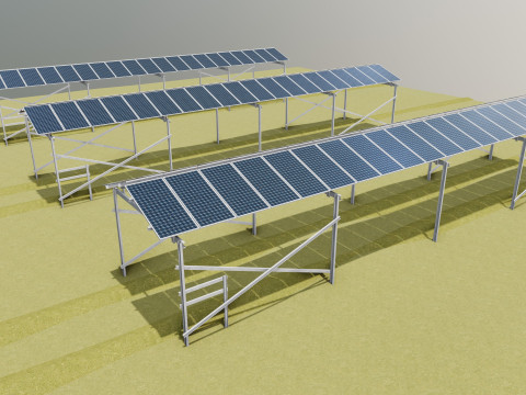 Lowpoly Agricultural Solar Energy Systems Type-2 3D 模型
