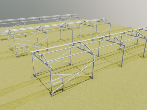 Lowpoly Agricultural Solar Energy Systems Type-2 3D 模型