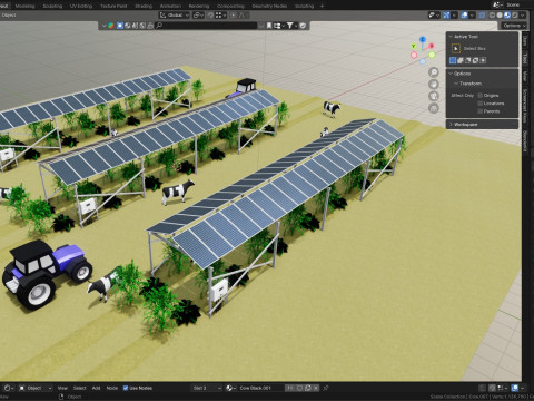 Lowpoly Agricultural Solar Energy Systems Type-2 3D 模型