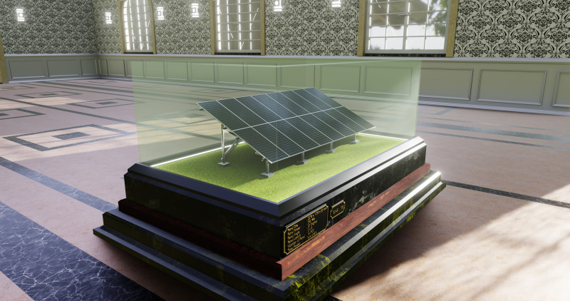 Solar Energy Construction Table 2x8 Diorama Modelo 3D .c4d .max .obj .3ds .fbx .stl .blend