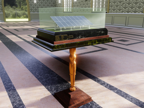 Solar Energy Construction Table 2x8 Diorama Modelo 3D