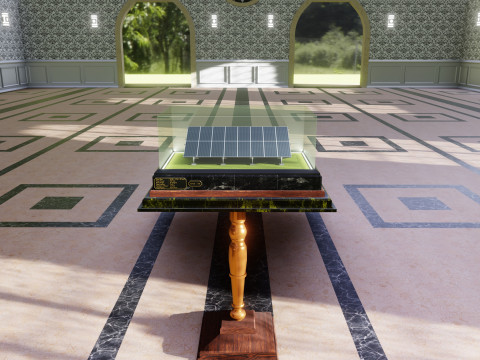 Solar Energy Construction Table 2x8 Diorama Modelo 3D
