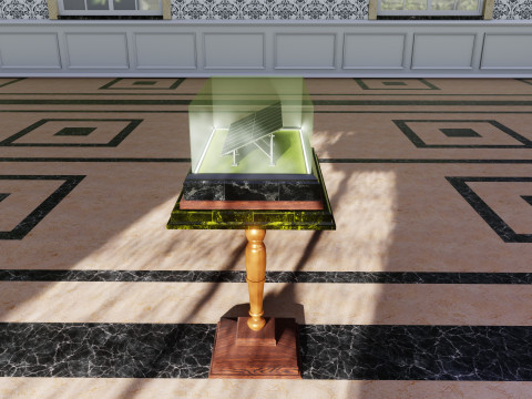 Solar Energy Construction Table 2x8 Diorama Modelo 3D