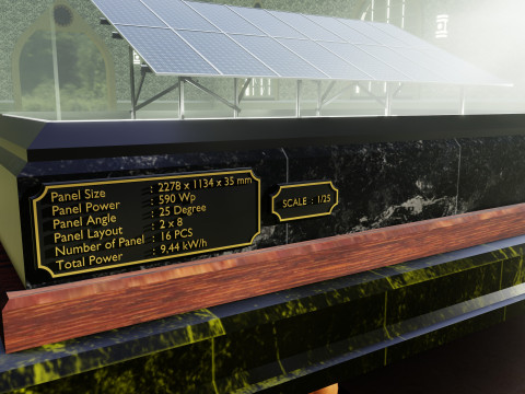 Solar Energy Construction Table 2x8 Diorama Modelo 3D