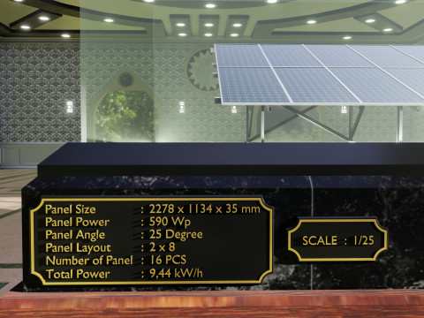 Solar Energy Construction Table 2x8 Diorama Modelo 3D