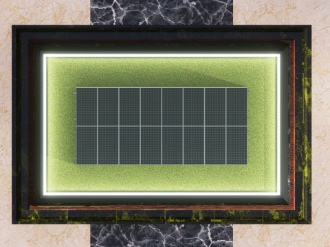 Solar Energy Construction Table 2x8 Diorama Modelo 3D