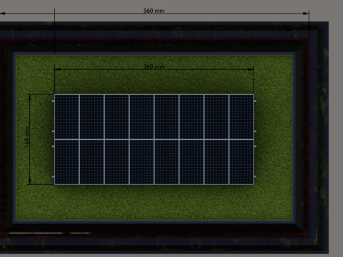 Solar Energy Construction Table 2x8 Diorama Modelo 3D