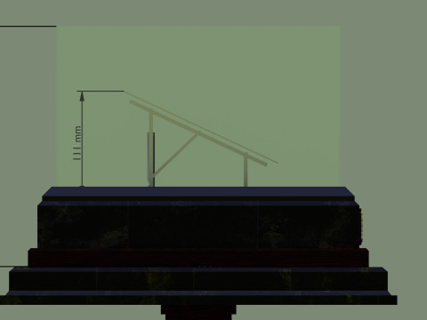 Solar Energy Construction Table 2x8 Diorama Modelo 3D