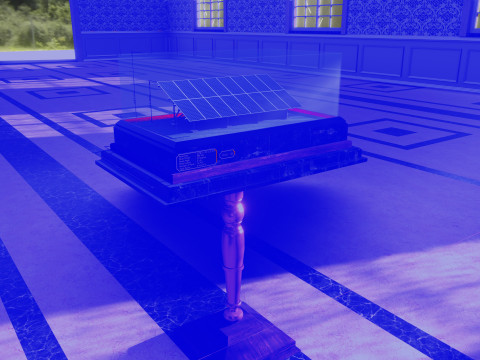 Solar Energy Construction Table 2x8 Diorama Modelo 3D