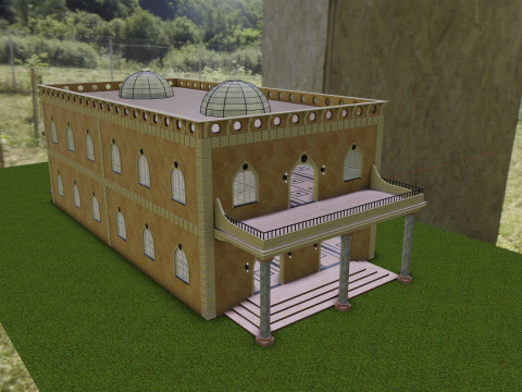 Solar Energy Construction Table 2x8 Diorama Modelo 3D