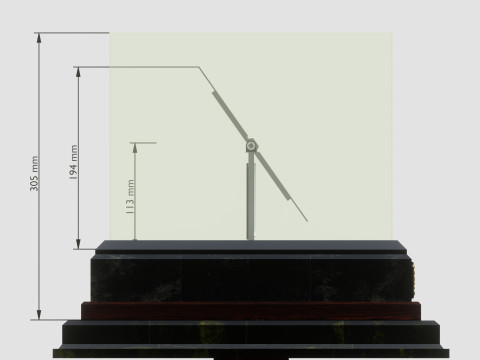Solar Energy Double Panel Tracker System 2x2x4 Diorama Modèle 3D