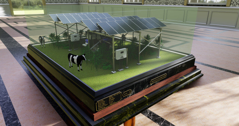 Agricultural Solar Energy Type-1 Table 2x2x8 Diorama Modello 3D .c4d .max .obj .3ds .fbx .stl .blend 