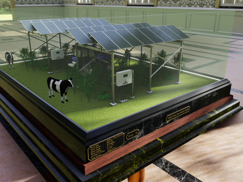 Agricultural Solar Energy Type-1 Table 2x2x8 Diorama 3D 模型
