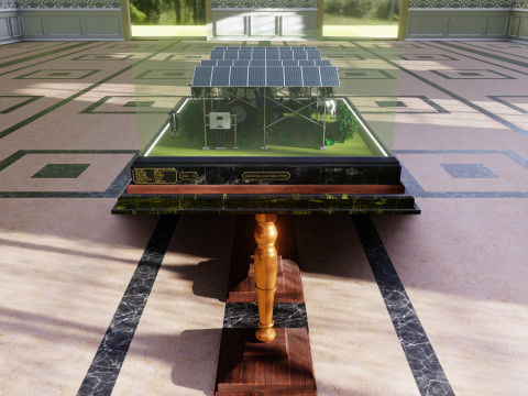 Agricultural Solar Energy Type-1 Table 2x2x8 Diorama Modello 3D